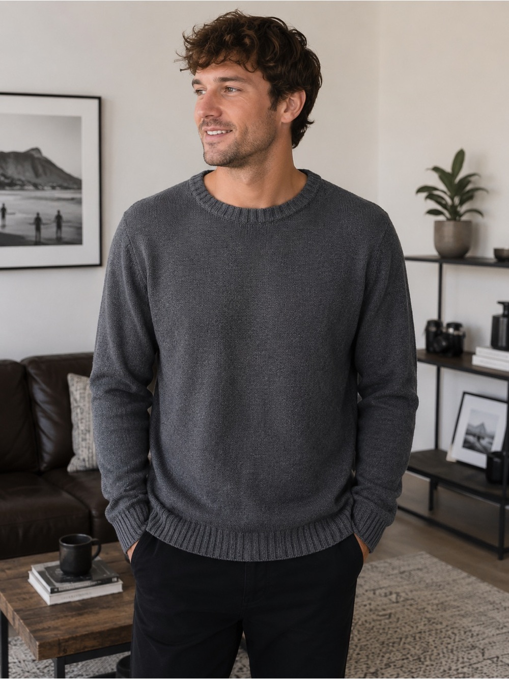 Croft & Barrow Men’s Charcoal Gray Crewneck Sweater